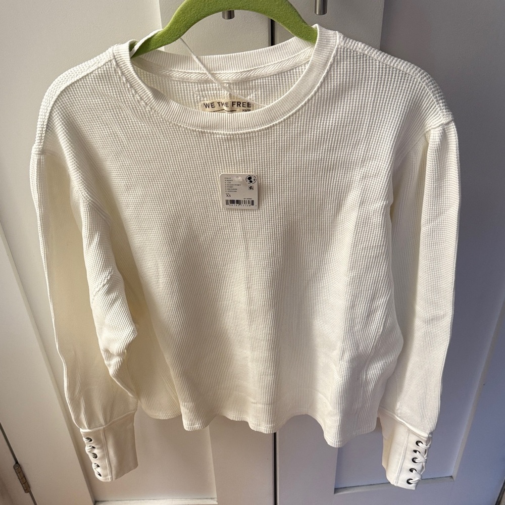 NWT Free People Ribbed Long Sleeve sweater - Size XS